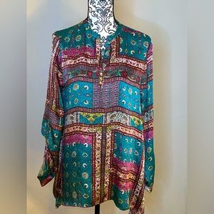 Printed Sateen blouse